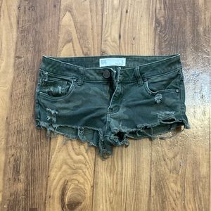 RSQ low rise camo cut offs